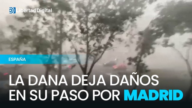 La DANA deja inundaciones, árboles caídos y granizo en su paso por Madrid