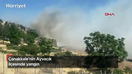 Çanakkale'de makilik alanda yangın