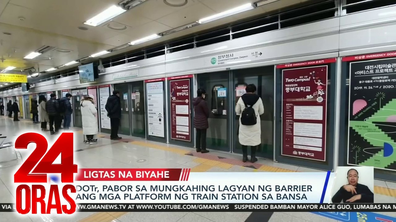 DOTr, pabor sa mungkahing lagyan ng barrier ang mga platform ng train station sa bansa | 24 Oras