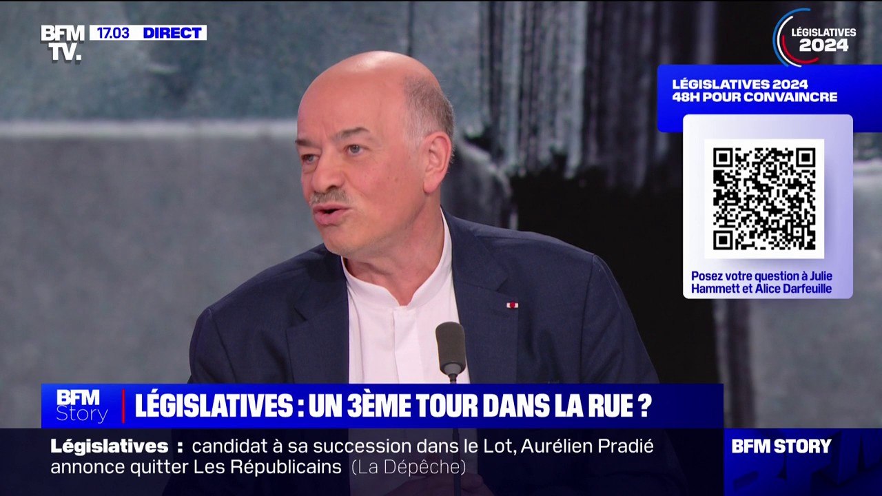 Manifestations en cas de majorité du RN: "Les services de renseignements, les services de police, le préfet et le ministère de l'Intérieur se préparent à cette éventualité", affirme Alain Bauer (professeur en criminologie)