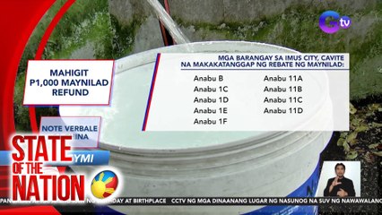 ICYMI: Mahigit P1,000 Maynilad refund | SONA