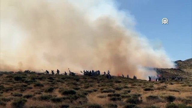 Çınar ilçesinde Karacadağ bölgesinde çıkan yangın kontrol altına alındı