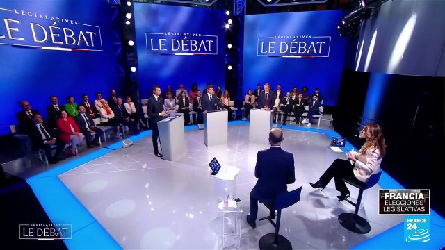 Francia: tenso debate entre Attal, Bardella y Bompard a pocos días de las legislativas