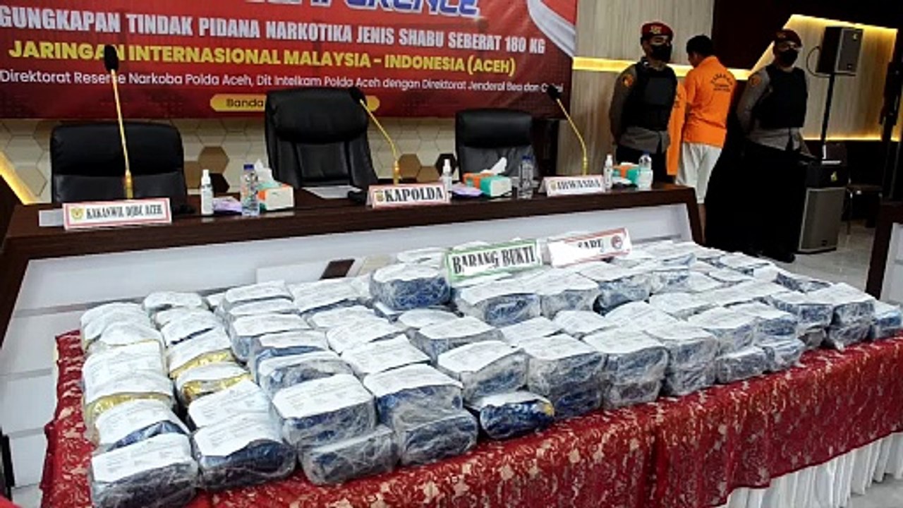 Penyelundupan 180 Kg Sabu Jaringan Internasional Asal Malaysia Digagalkan Polisi di Perairan Aceh