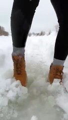 Girl survives WINTER  #camping