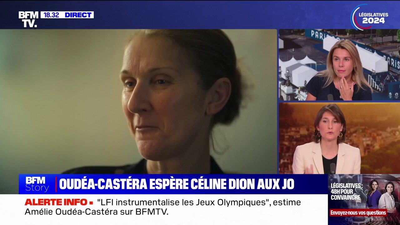Céline Dion à la cérémonie d'ouverture des JO: "Ça fait partie des hypothèses, c'est du domaine du possible, personnellement, je le souhaite", indique Amélie Oudéa-Castéra