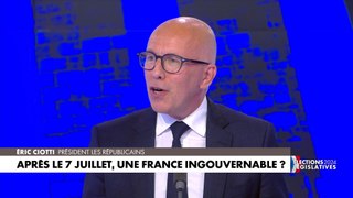 Eric Ciotti : «Emmanuel Macron jette de l’huile sur le feu»