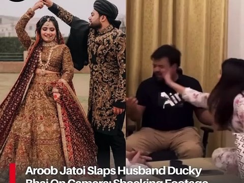 Aroob jatoi slaps husbund ducky bhai on argument