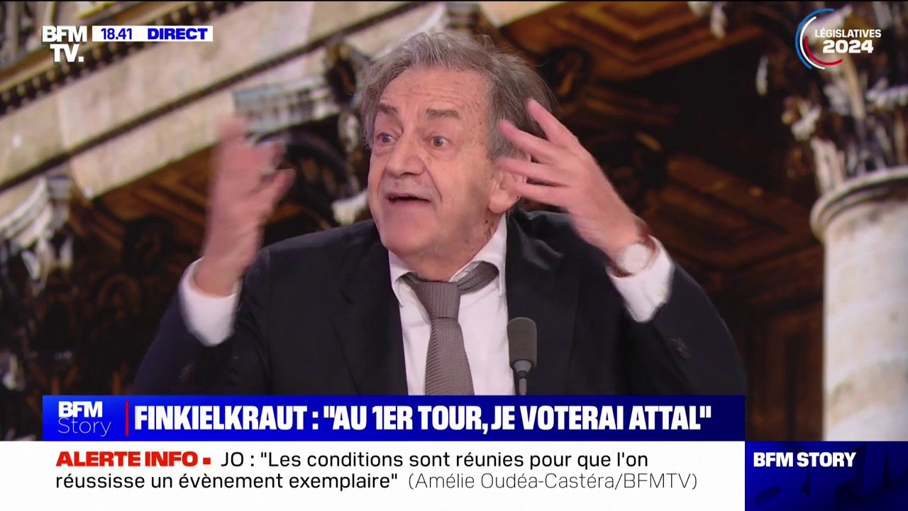 Rassemblement national: "Ce n'est plus un parti fasciste, ce n'est pas le retour des vieux démons", estime Alain Finkielkraut, philosophe et écrivain