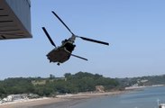 WATCH: A Chinook military helicopter surprising sunbathers at Saundersfoot & nearby beaches