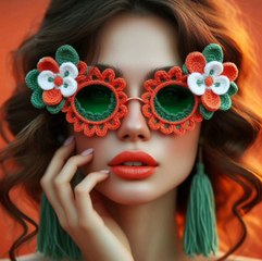 Very Nice Crochet made Luxury Sunglasses||Sunglasses with Woolen (share idea)