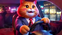 The orange cat dad, who was driving under the influence, hurried home and ended up in an accident!(横)