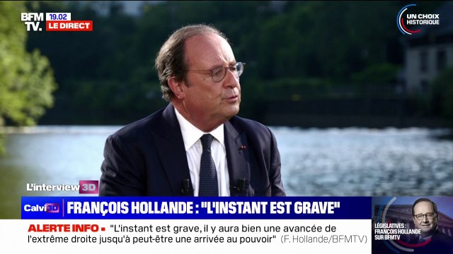 Majorité absolue pour le RN: C'est un scénario possible, pas encore probable, mais suffisamment crédible , affirme François Hollande