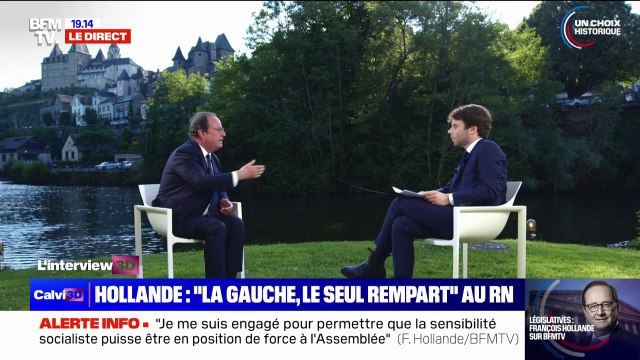 Législatives: en cas de duel face au Rassemblement national, François Hollande estime que le désistement doit être automatique