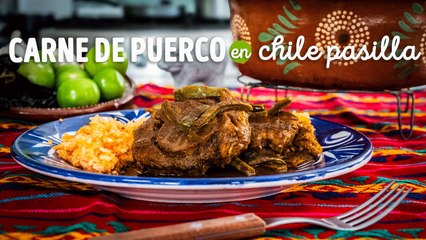carne de puerco en chile pasilla musica ok