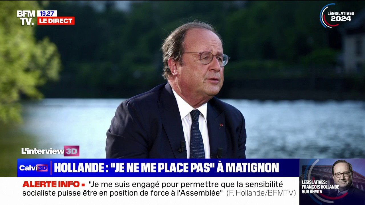 François Hollande, candidat du Nouveau Front populaire en Corrèze: "J'essaie d'être utile en convainquant le maximum de Français ne pas aller vers le RN"