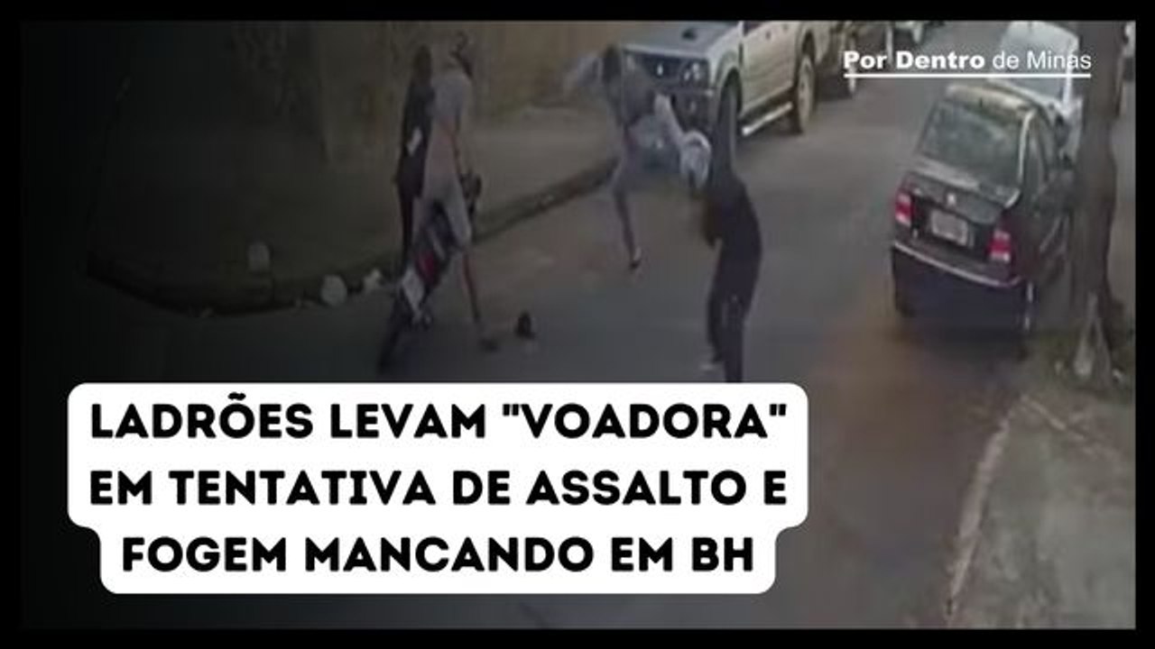 Ladrões levam "voadora" em tentativa de assalto e fogem mancando em BH