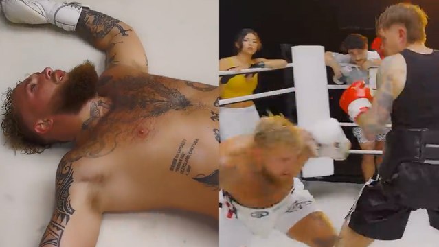 Jake Paul se deja golpear y noquear para anunciar su marca de productos masculinos