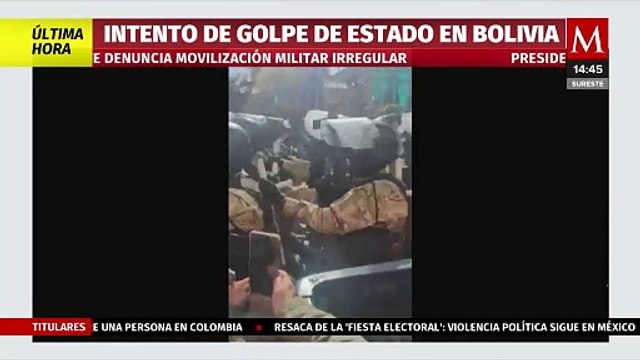 Presidente de Bolivia denuncia golpe de Estado, acusa movilización militar irregular