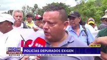 Policías depurados por JOH protestaron en la carretera al sur exigiendo su reintegro