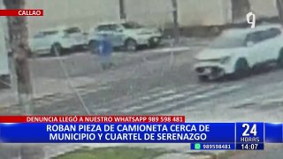 Callao: roban piezas de camioneta cerca del municipio y cuartel de Serenazgo