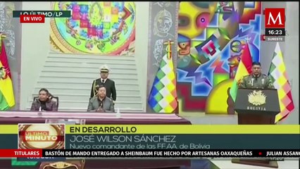 Скачать видео: Luis Arce nombra a José Wilson Sánchez Velásquez como nuevo comandante de las Fuerzas Armadas