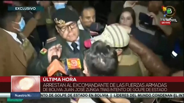 Arrestan al excomandante de la FF.AA. por intento de golpe de Estado en Bolivia