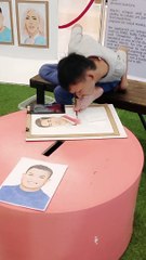 MARK AGCAOILI ' A PWD ARTIST, DRAWING USING HIS FOOT ! 
