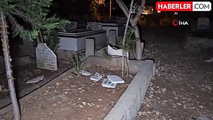 Adana'da mezarlıkta mezar taşları kırıldı
