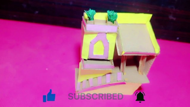 Toy house card board and paper craft #Dailymotion video#little house#amazing craft#easy house#Abdullah craft