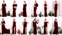 Burgundy Velvet Bridesmaid Dresses