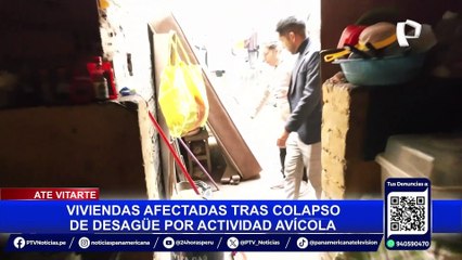 Ate: colapsa sistema de desagüe e inunda varias viviendas