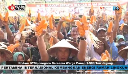 Kodam IV/Diponegoro Bersama Warga Sukses Panen 1.500 TOn Jagung