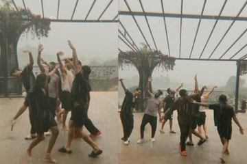 पहली बारिश का मजा लेते दिखे ये पॉपुलर स्टार्स, वीडियो आया सामने