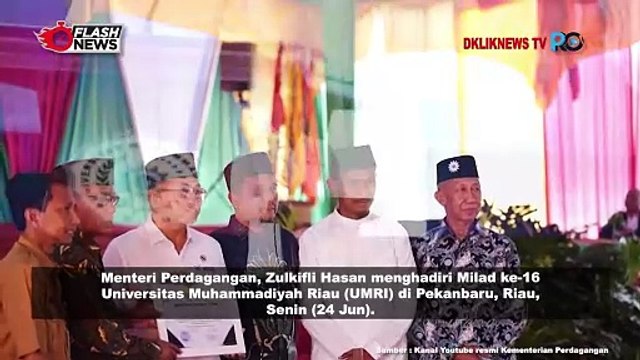 Mendagri Zulkipli Hasan Hadiri Milad Ke-16 Universitas Muhammadiyah Riau