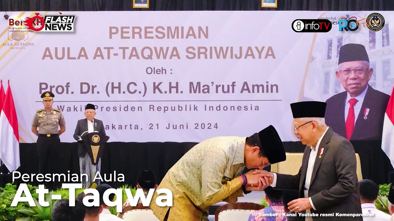 MENPAREKRAF SANDIAGA UNO HADIRI PERESMIAN AULA MASJID AT TAQWA SRIWIJAYA