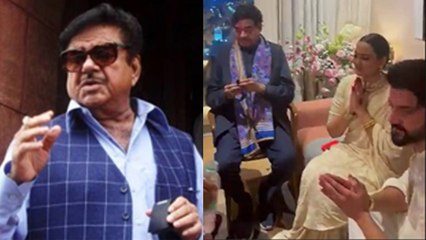 Descargar video: Sonakshi Sinha Zaheer Iqbal After Wedding Puja Mantra Jaap Video Viral, Shatrughan Sinha Reaction