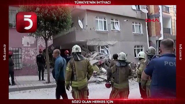 Bahçelievler'de 4 katlı binada kısmen çökme meydana geldi
