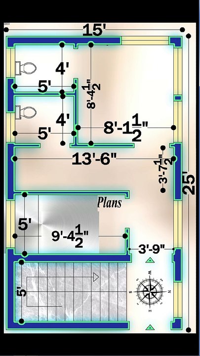 15x25 Home Plan 420