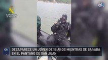 Desaparece un joven de 18 años mientras se bañaba en el pantano de San Juan