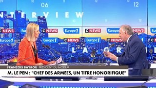 Chef des Armées, «un titre honorifique» : Bayrou qualifie les propos de Marine Le Pen d'«extrêmement grave»