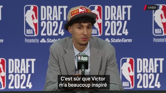 Hawks - Risacher, choix numéro 1 de la draft : Wembanyama m'a beaucoup inspiré