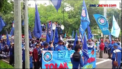 Ribuan Buruh Gelar Aksi Tolak Tapera di Depan Kantor Kemenkeu