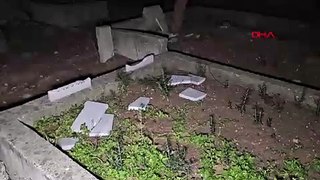 Adana'da mezarlığa saldırı: Taşları kırdılar