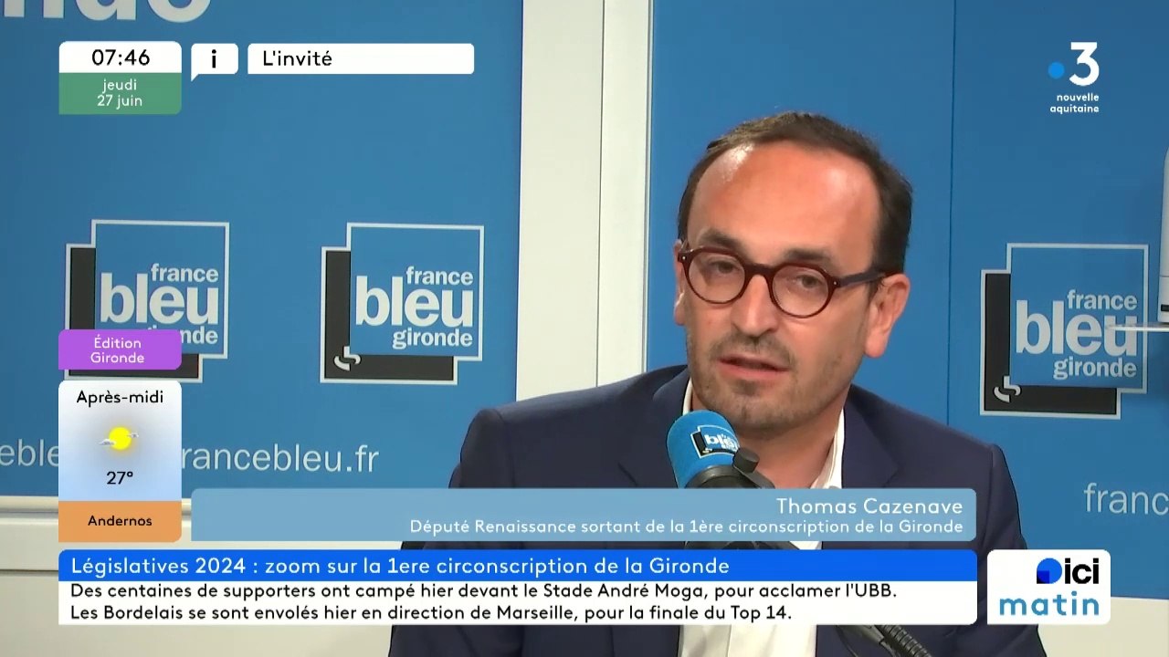 Thomas Cazenave, député sortant de la 1ère circonscription de la Gironde