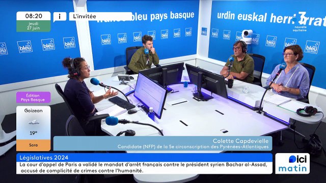 Colette Capdevielle (Front Populaire)et Sylviane Lopez (RN) en campagne dans les Pyrénées-Atlantiques