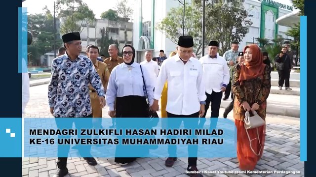 Mendag RI Zulkifli Hasan Hadiri Milad Ke-16 Universitas Muhamadiyah RIau