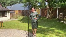 Singer at Dennis Davey medal ceremony on Armed Forces week