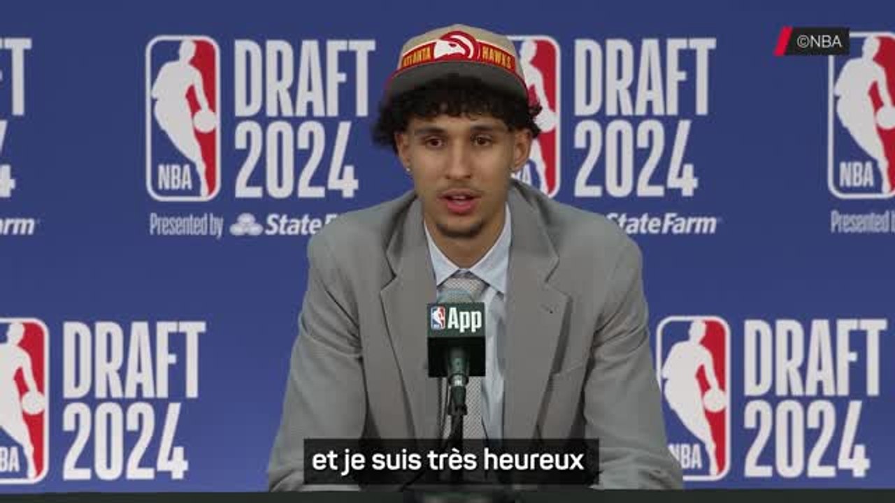 Hawks - Risacher "pas surpris" de voir trois joueurs français dans le top 10 de la draft NBA 2024