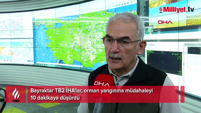 Bayraktar TB2 İHA'lar, orman yangınına müdahaleyi 10 dakikaya düşürdü